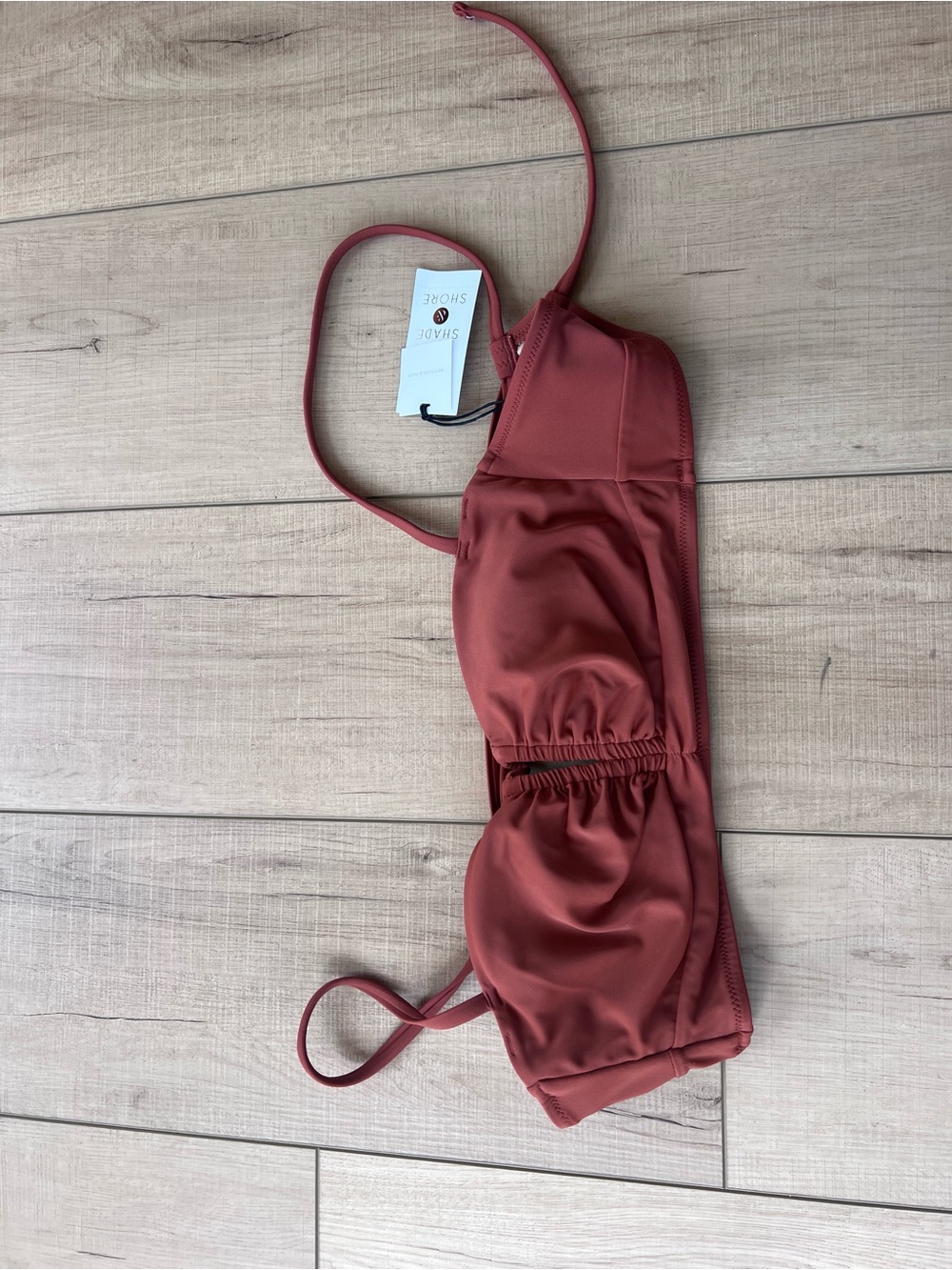 Shade & Shore Rust Red Bandeau Bikini Top